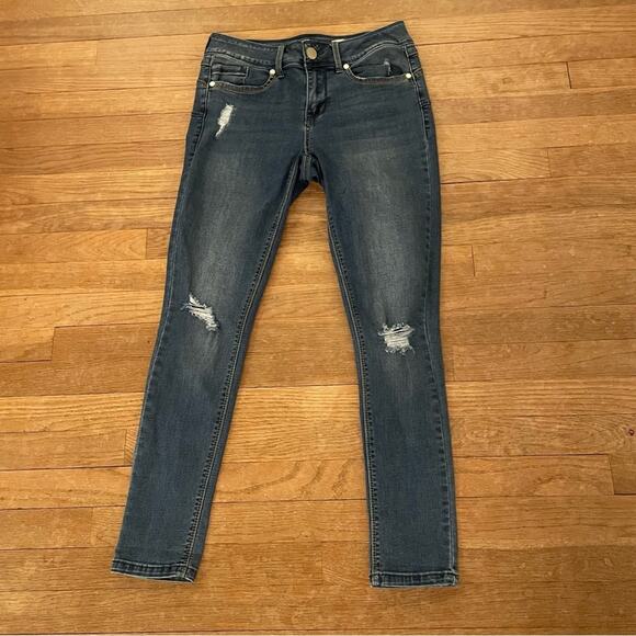 Seven7 Booty Shaper medium wash mid rise Denim leggings casual pants size 6 b7 - Picture 1 of 6